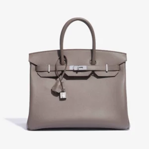 Premium Hermès Replica Birkin 35 Gris Etain PHW | DirectLuxuryFashion