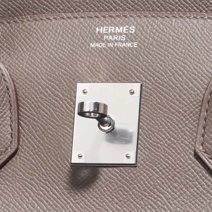 Premium Hermès Replica Birkin 35 Epsom Gris Etain PHW - Direct Luxury Fashion - Image 5
