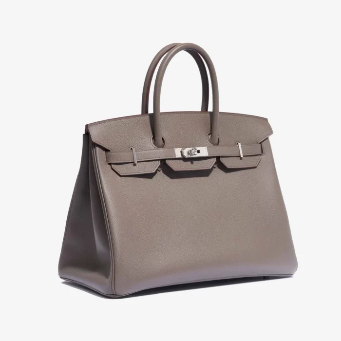 Premium Hermès Replica Birkin 35 Epsom Gris Etain PHW - Direct Luxury Fashion - Image 4