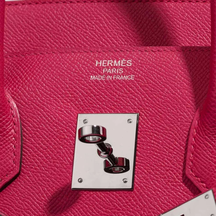 Premium Hermès Replica Birkin 35 Epsom Rose Extrême PHW - Direct Luxury Fashion - Image 6
