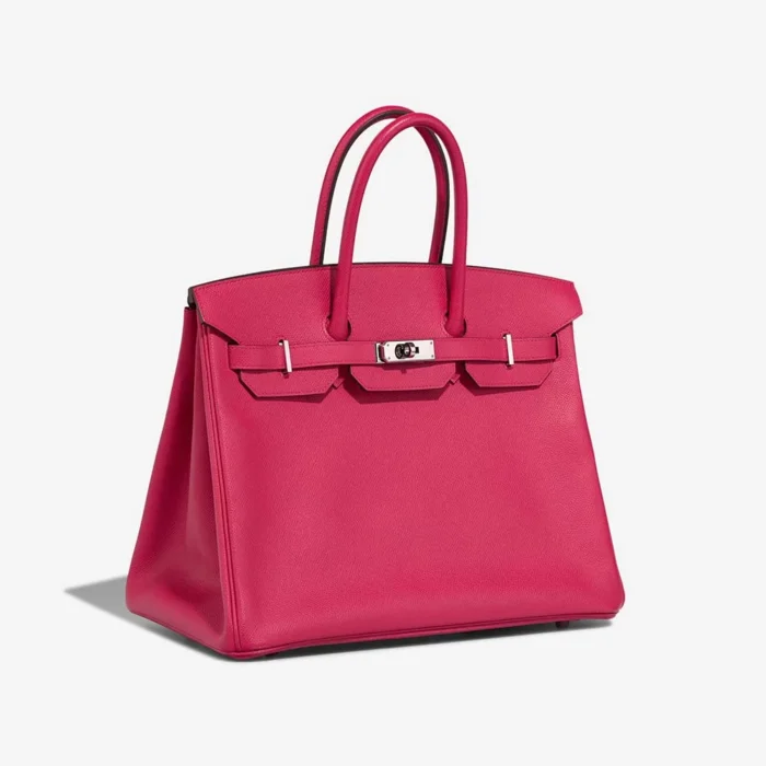 Premium Hermès Replica Birkin 35 Epsom Rose Extrême PHW - Direct Luxury Fashion - Image 4