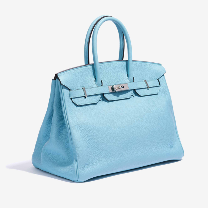 Premium Hermès Replica Birkin 35 Togo Blue Atoll PHW - Direct Luxury Fashion - Image 4