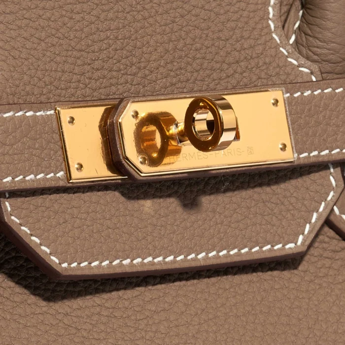 Premium Hermès Replica Birkin 35 Togo Etoupe GHW - Direct Luxury Fashion - Image 7