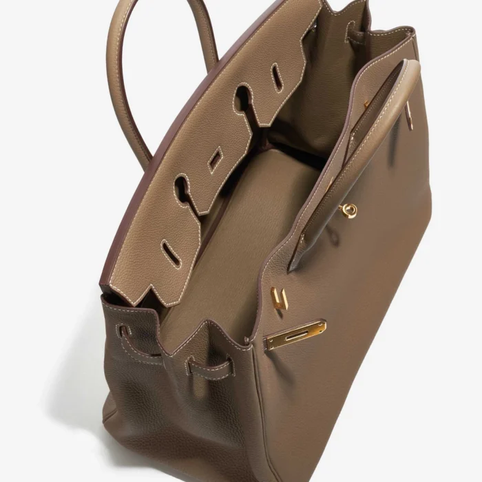 Premium Hermès Replica Birkin 35 Togo Etoupe GHW - Direct Luxury Fashion - Image 5