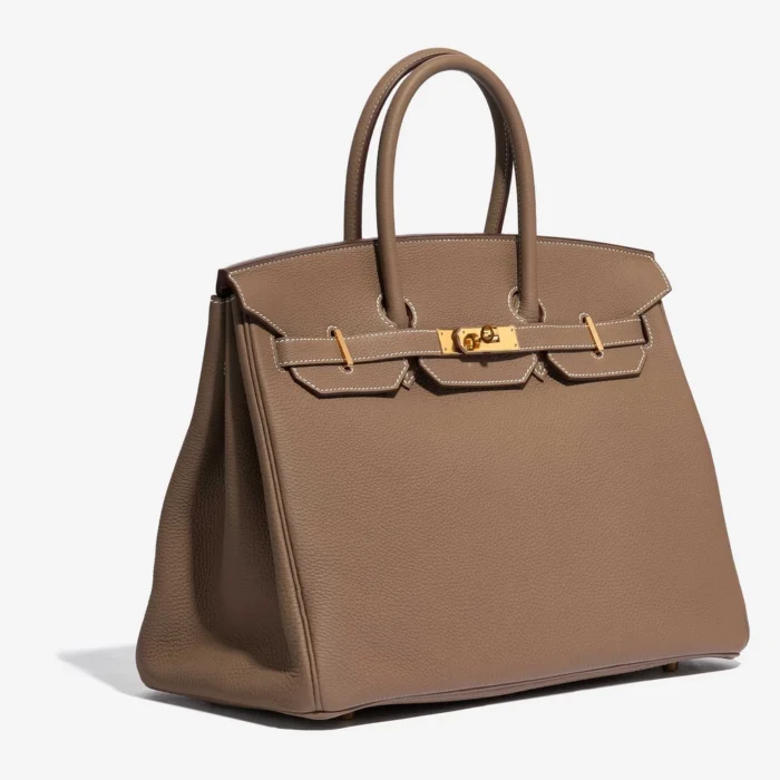 Premium Hermès Replica Birkin 35 Togo Etoupe GHW - Direct Luxury Fashion - Image 4
