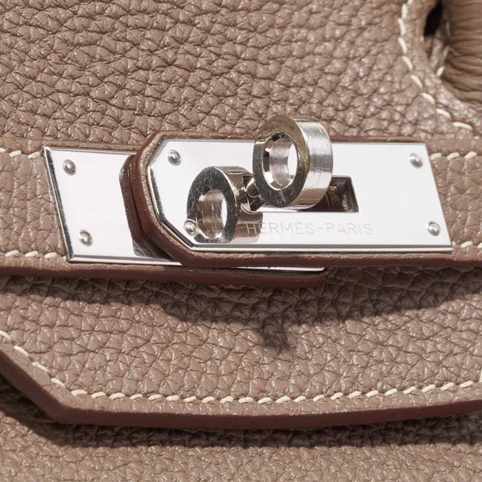 Premium Hermès Replica Birkin 35 Togo Etoupe PHW - Direct Luxury Fashion - Image 7