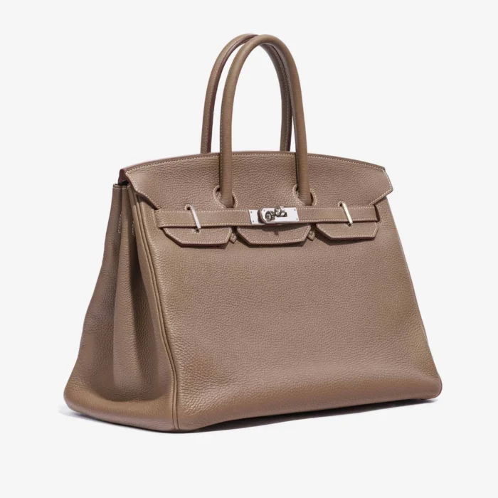 Premium Hermès Replica Birkin 35 Togo Etoupe PHW - Direct Luxury Fashion - Image 4