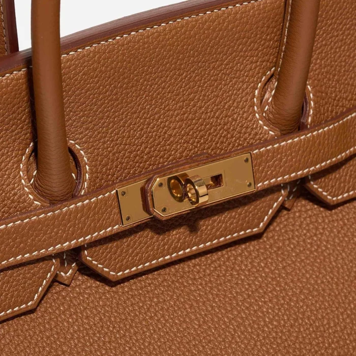 Premium Hermès Replica Birkin 35 Togo Gold GHW - Direct Luxury Fashion - Image 7