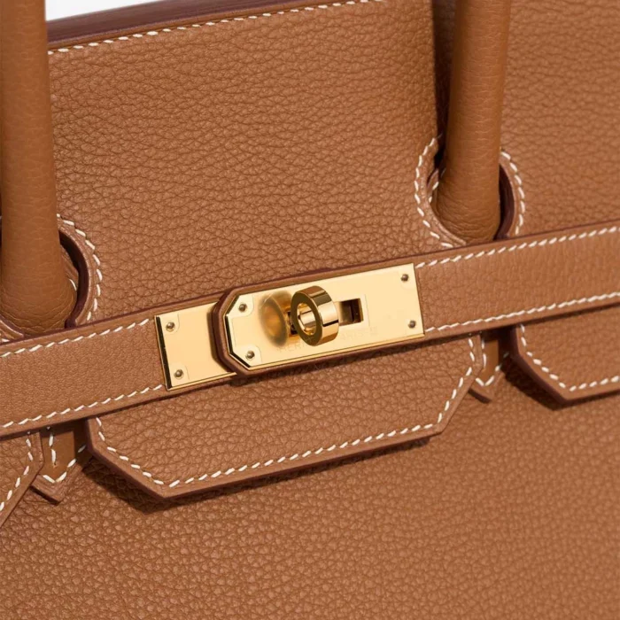Premium Hermès Replica Birkin 35 Togo Gold GHW - Direct Luxury Fashion - Image 7