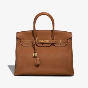 Premium Hermès Replica Birkin 35 Togo Gold GHW - Direct Luxury Fashion