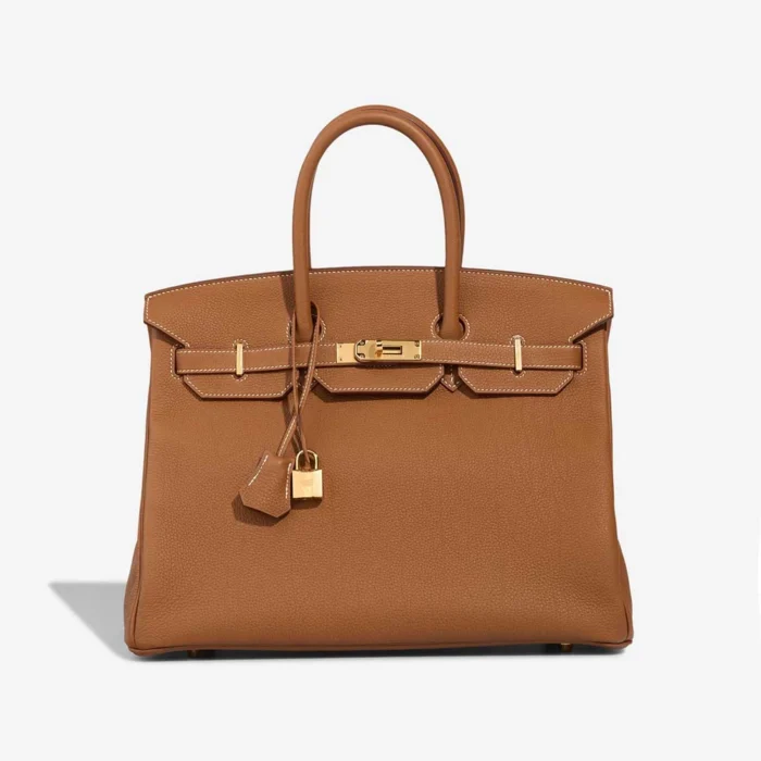 Premium Hermès Replica Birkin 35 Togo Gold GHW - Direct Luxury Fashion