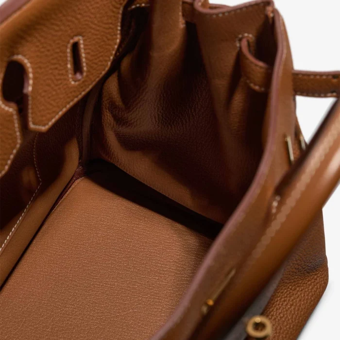 Premium Hermès Replica Birkin 35 Togo Gold GHW - Direct Luxury Fashion - Image 5
