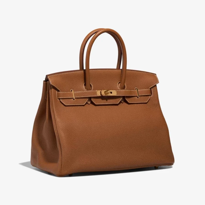 Premium Hermès Replica Birkin 35 Togo Gold GHW - Direct Luxury Fashion - Image 4