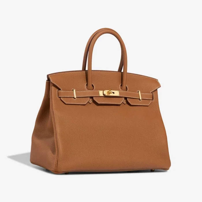 Premium Hermès Replica Birkin 35 Togo Gold GHW - Direct Luxury Fashion - Image 4