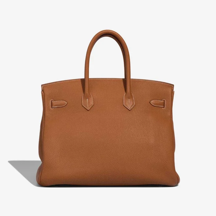 Premium Hermès Replica Birkin 35 Togo Gold PHW - Direct Luxury Fashion - Image 2