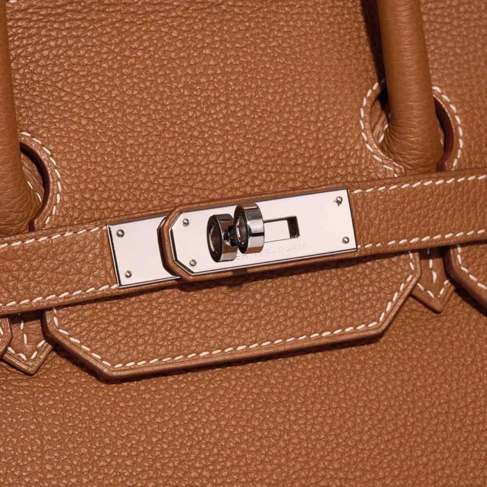 Premium Hermès Replica Birkin 35 Togo Gold PHW - Direct Luxury Fashion - Image 6