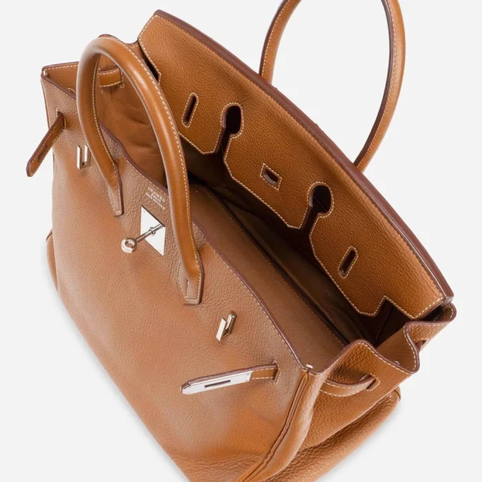 Premium Hermès Replica Birkin 35 Togo Gold PHW - Direct Luxury Fashion - Image 5