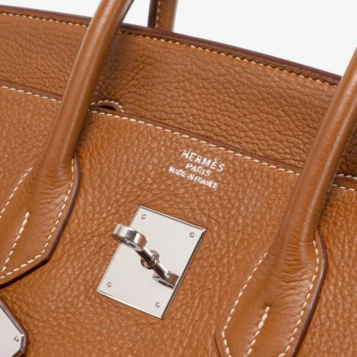 Premium Hermès Replica Birkin 35 Togo Gold PHW - Direct Luxury Fashion - Image 6
