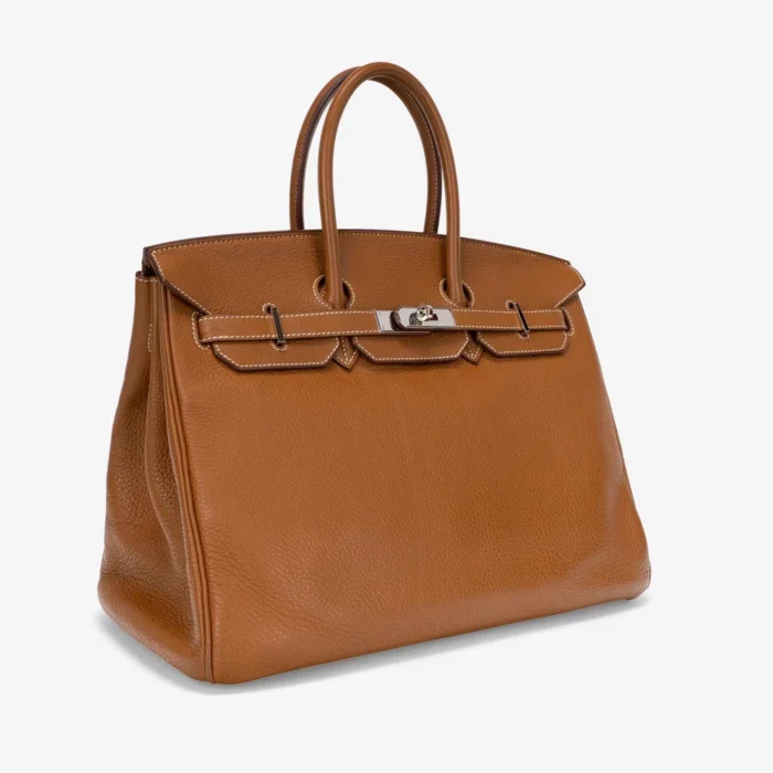 Premium Hermès Replica Birkin 35 Togo Gold PHW - Direct Luxury Fashion - Image 4