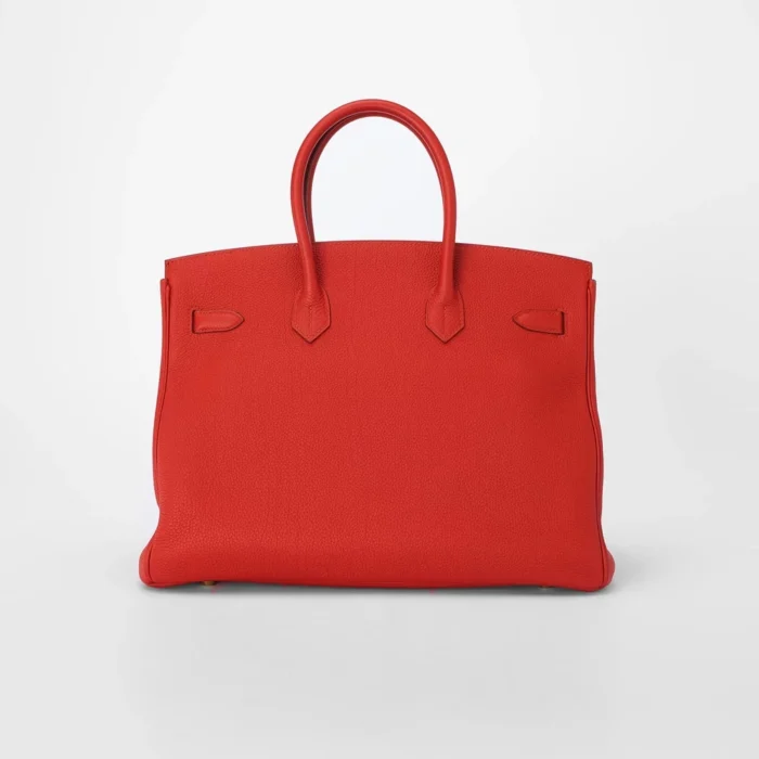Premium Hermès Replica Birkin 35 Togo Vermillion GHW - Direct Luxury Fashion - Image 2