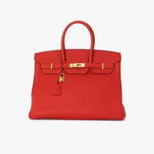 Premium Hermès Replica Birkin 35 Togo Vermillion GHW | DLF