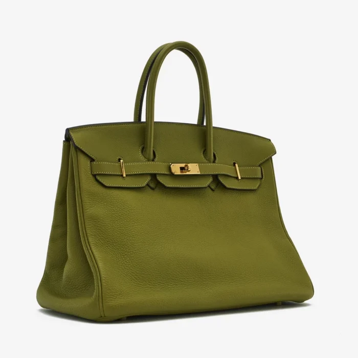 Premium Hermès Replica Birkin 35 Togo Vert Chartreuse GHW - Direct Luxury Fashion - Image 4