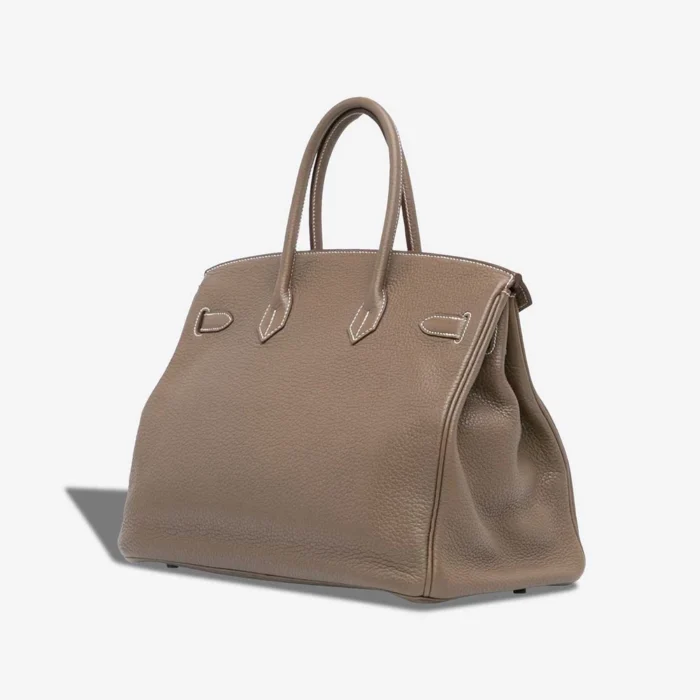Premium Hermès Replica Birkin 35 Togo Etoupe PHW - Direct Luxury Fashion - Image 2