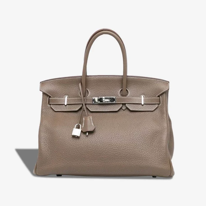 Premium Hermès Replica Birkin 35 Togo Etoupe PHW - Direct Luxury Fashion