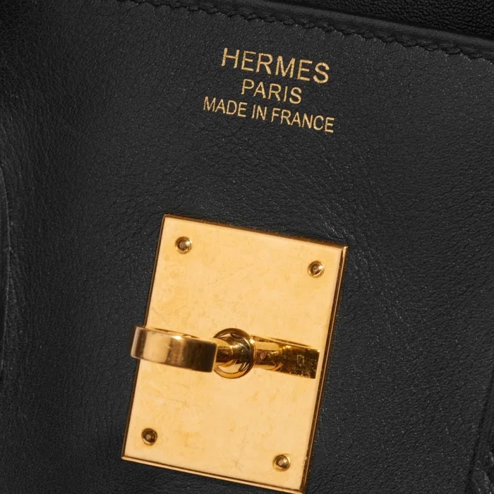 Premium Hermès Replica Birkin 35 Veau Jonathan Black GHW - Direct Luxury Fashion - Image 6