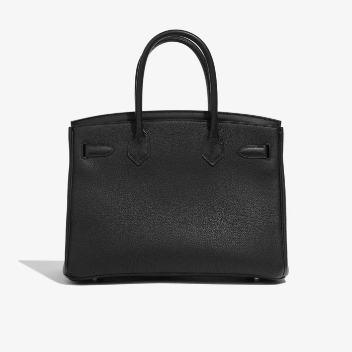 Premium Hermès Replica Birkin 3in1 30 Togo/Toile H/Swift Black/Ecru PHW - Direct Luxury Fashion - Image 2