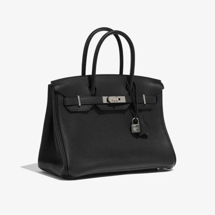 Premium Hermès Replica Birkin 3in1 30 Togo/Toile H/Swift Black/Ecru PHW - Direct Luxury Fashion - Image 4