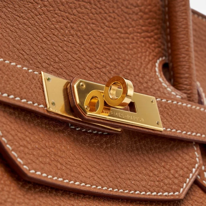 Premium Hermès Replica Birkin 40 Togo Gold GHW - Direct Luxury Fashion - Image 6