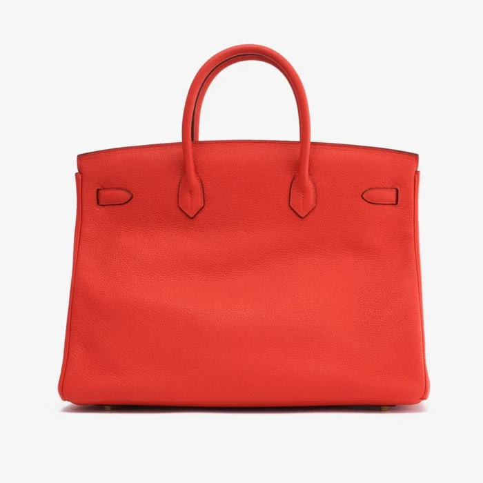 Premium Hermès Replica Birkin 40 Togo Rouge Tomate GHW - Direct Luxury Fashion - Image 2
