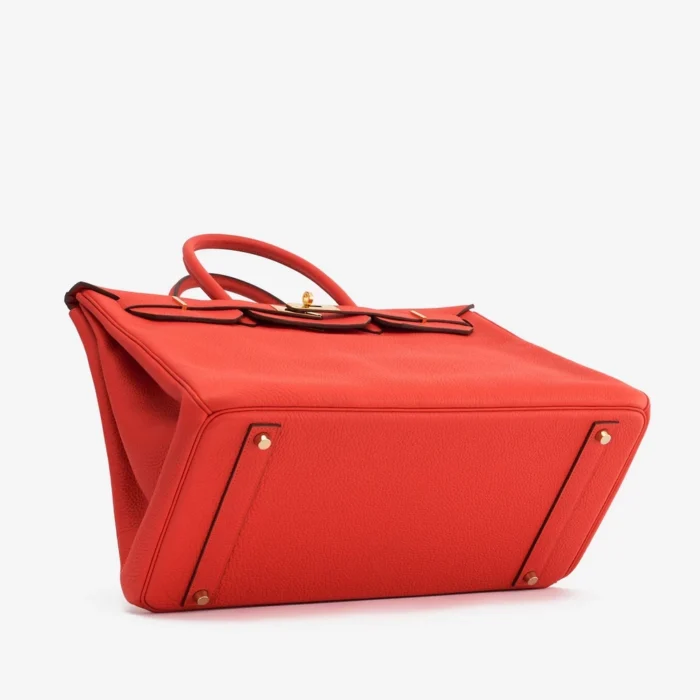 Premium Hermès Replica Birkin 40 Togo Rouge Tomate GHW - Direct Luxury Fashion - Image 3