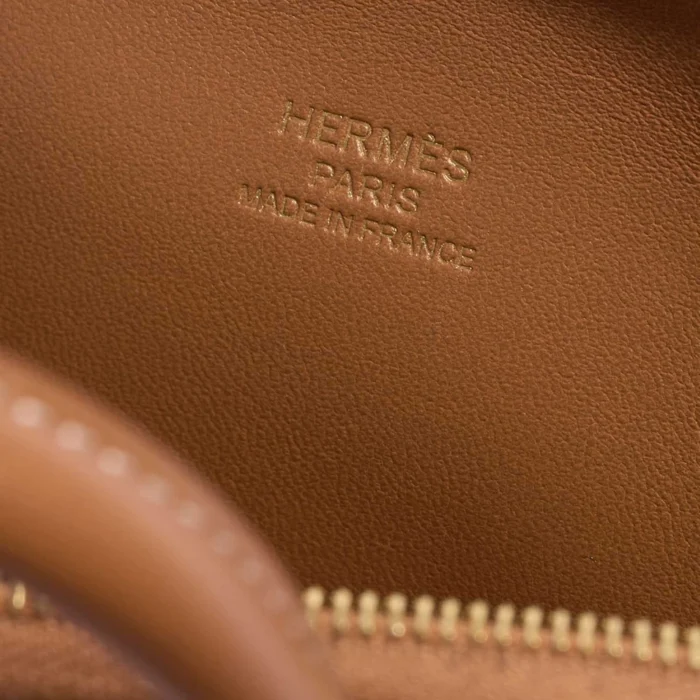 Premium Hermès Replica Bolide 20 Mini Evercolor Gold GHW - Direct Luxury Fashion - Image 5