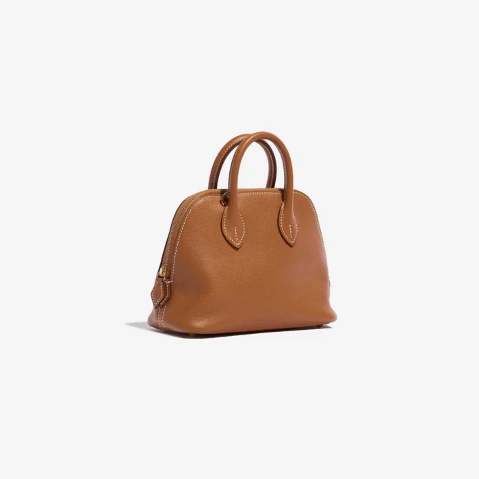 Premium Hermès Replica Bolide 20 Mini Evercolor Gold GHW - Direct Luxury Fashion - Image 4