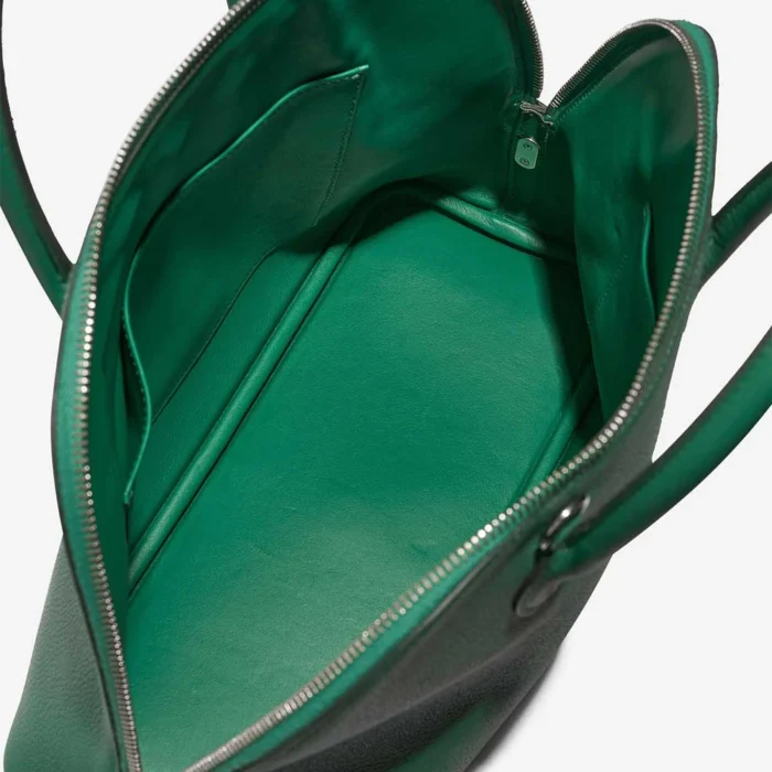 Premium Hermès Replica Bolide 30 Evercolor Vert Jade PHW - Direct Luxury Fashion - Image 7