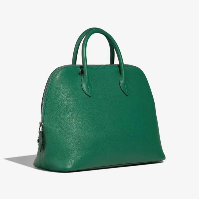 Premium Hermès Replica Bolide 30 Evercolor Vert Jade PHW - Direct Luxury Fashion - Image 6