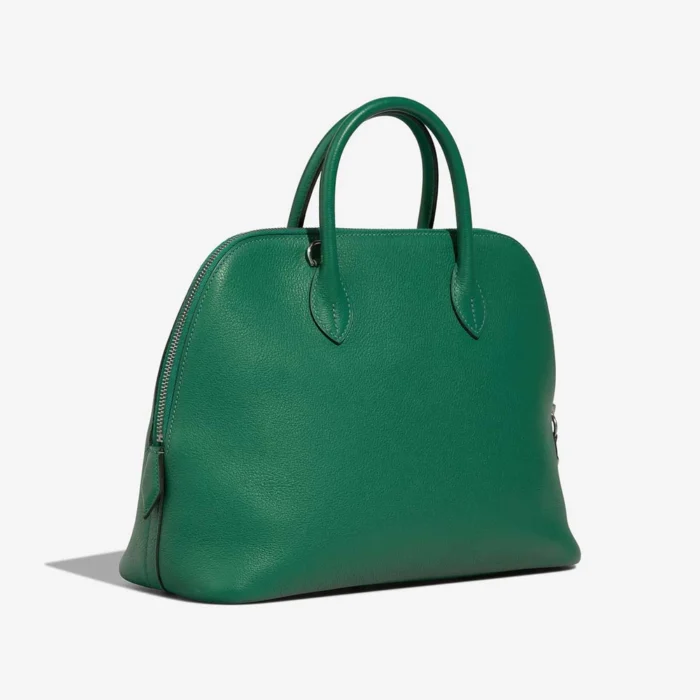 Premium Hermès Replica Bolide 30 Evercolor Vert Jade PHW - Direct Luxury Fashion - Image 5