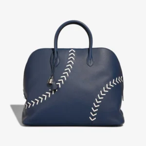 Premium Hermès Replica Bolide Baseball 45 Evercolor Bleu de Malte/Craie PHW - Direct Luxury Fashion