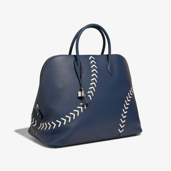 Premium Hermès Replica Bolide Baseball 45 Evercolor Bleu de Malte/Craie PHW - Direct Luxury Fashion - Image 5