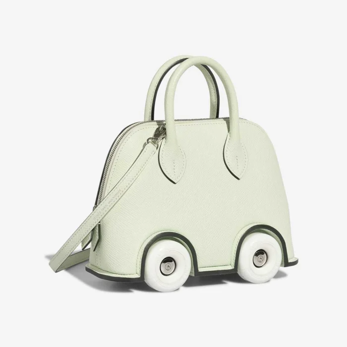 Premium Hermès Replica Bolide on Wheels Mini Epsom Vert Fizz PHW - Direct Luxury Fashion - Image 5