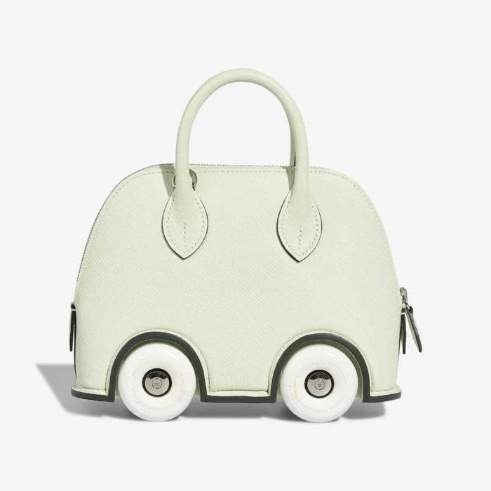 Premium Hermès Replica Bolide on Wheels Mini Epsom Vert Fizz PHW - Direct Luxury Fashion - Image 3