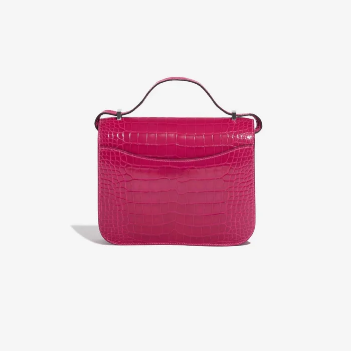 Premium Hermès Replica Constance 18 Alligator Framboise PHW - Direct Luxury Fashion - Image 2