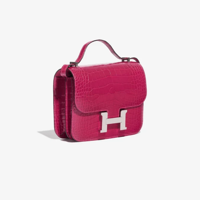 Premium Hermès Replica Constance 18 Alligator Framboise PHW - Direct Luxury Fashion - Image 4