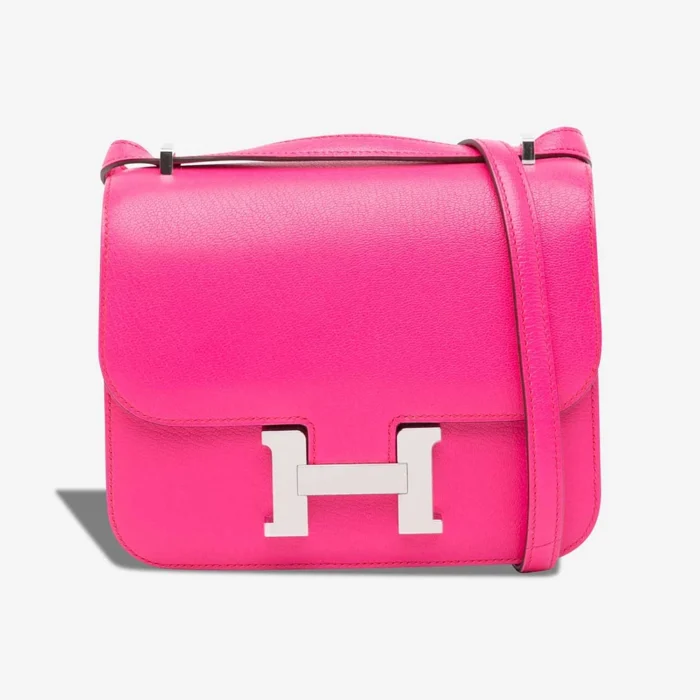 Premium Hermès Replica Constance 18 Chevre Chamkila Rose Pop PHW - Direct Luxury Fashion