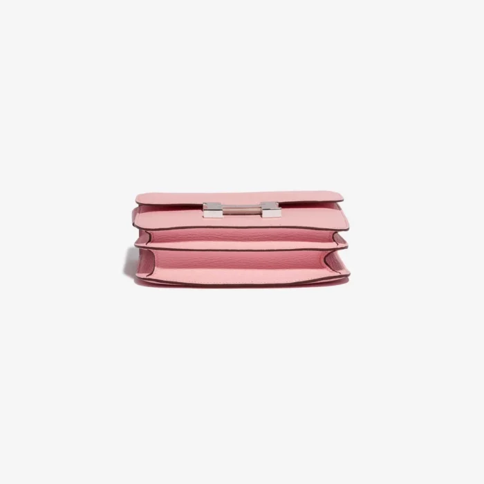 Premium Hermès Replica Constance 18 Chèvre Mysore Rose Sakura PHW - Direct Luxury Fashion - Image 3