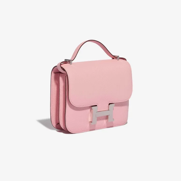Premium Hermès Replica Constance 18 Chèvre Mysore Rose Sakura PHW - Direct Luxury Fashion - Image 4