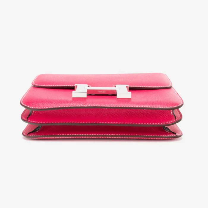 Premium Hermès Replica Constance 18 Epsom Rose Tyrien PHW - Direct Luxury Fashion - Image 3