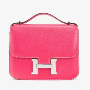 Premium Hermès Replica Constance 18 Epsom Rose Tyrien PHW